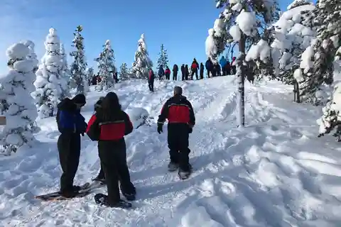 Experiência com raquetes de neve