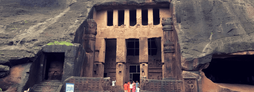 Mumbai : Grottes bouddhistes de Kanheri et excursion facultative au temple de la pagode