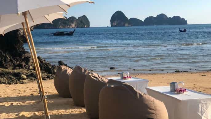 krabi private 4 islands boat cruise with sunset cocktails