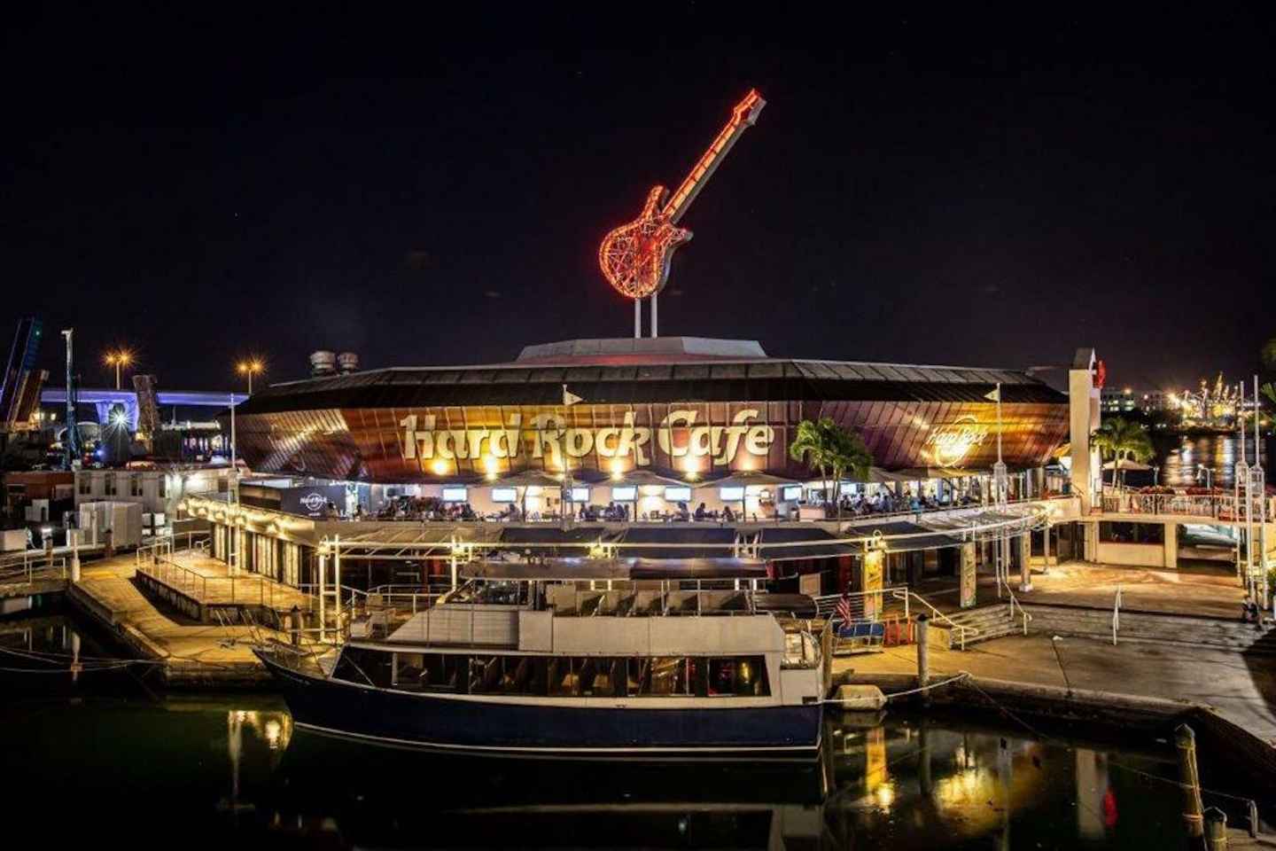 grab a hearty dinner at hard rock cafe miami at biscayne marketplace