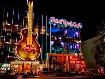 Essen im Hard Rock Cafe auf dem Las Vegas Strip Essen im Hard Rock Cafe auf dem Las Vegas Strip