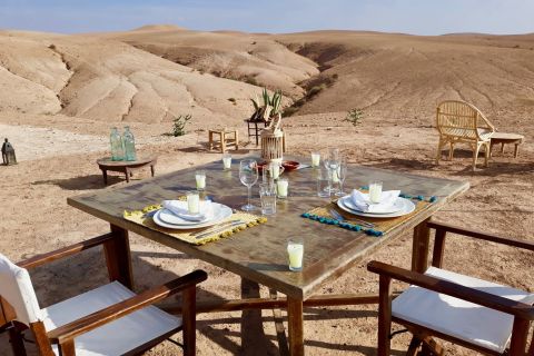 Marrakech: Eintritt in den Majorelle-Garten und Mittagessen im Wüstencamp