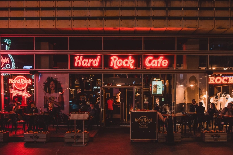 Varsovia: Comida o Cena en Hard Rock Cafe con Skip-the-LineMenú de baile en el Hard Rock Cafe de Varsovia