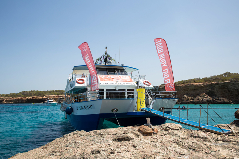 Ibiza: Strand-Hopping-Bootsfahrt mit Paddleboard, Essen und GetränkenIbiza: Strände-Bootsfahrt mit Paddleboard, Snacks & Drinks