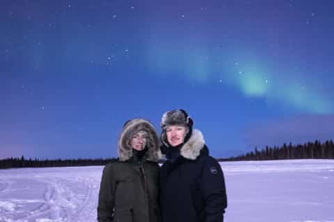 Levi: Reindeer Feeding and Northern Lights Experience