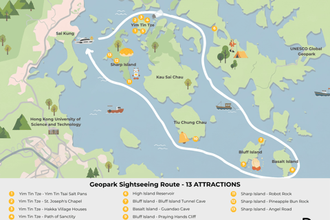 Hong-Kong: Island-Hopping Volcanic Rocks Yacht Tour + Snacks