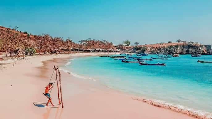 pink beach und southeast gili islands ganztägige private tour