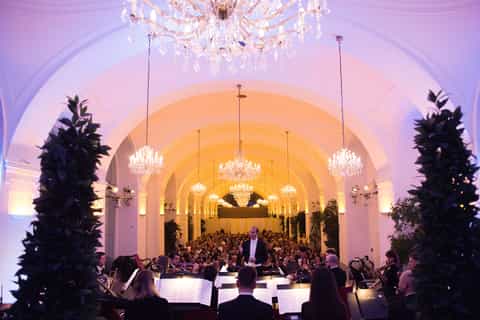 Vienna: Music Concert at Schönbrunn Palace with Wine