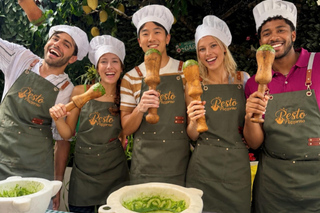 Lezione Pesto al mortaio con Campionessa Mondiale e Menù locale con vino
