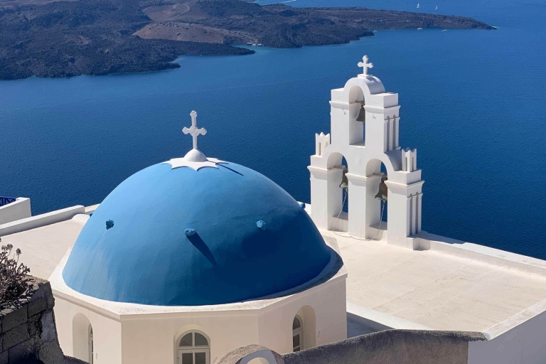 Fira: Walking Tour with Wine Tasting and Cable Car Ride