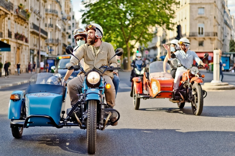 Parijs: 1 uur klassieke vintage zijspan-motorfietstocht