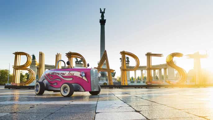 budapest 2hour city tour in mini hot rods