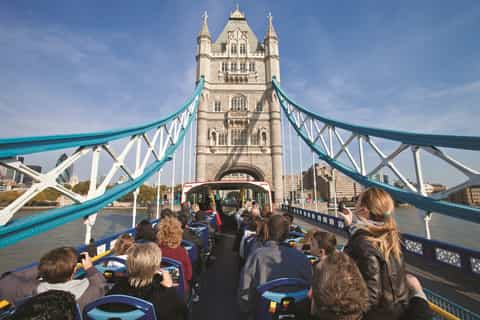 london bus tour and thames river cruise