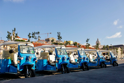 Lisbon: Private Guided Tour of Historical Center by Tuk Tuk Tour with Hotel Pick-up Outside Lisbon