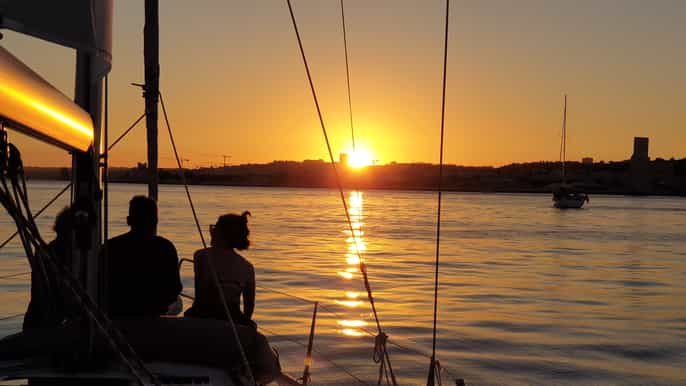 lisbon private sunset champagne cruise