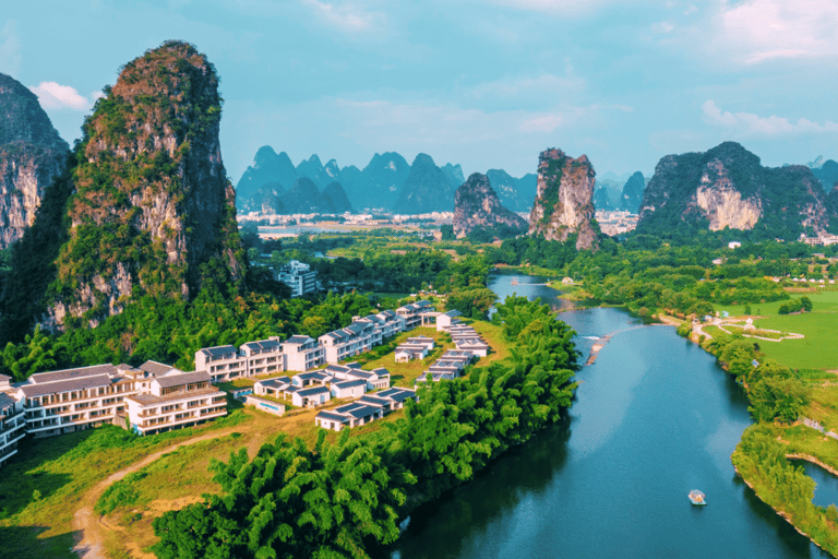 Yangshuo: Yulong rivier Helikopter Scenic Flight Experience