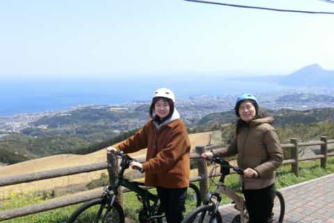 beppu downhill selfguided cycling tour with hot springs