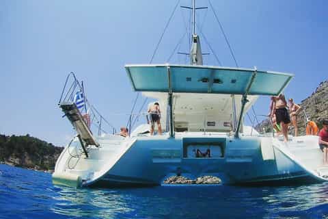 rhodes town catamaran day cruise with lunch