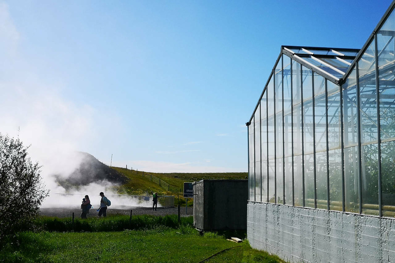 Reykjavik : grotte de lave, thermes et cascadesReykjavik: visite de la grotte de lave, des sources chaudes et des cascades