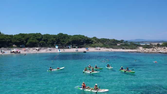 vourvourou guided halfday kayak tour in diaporos island