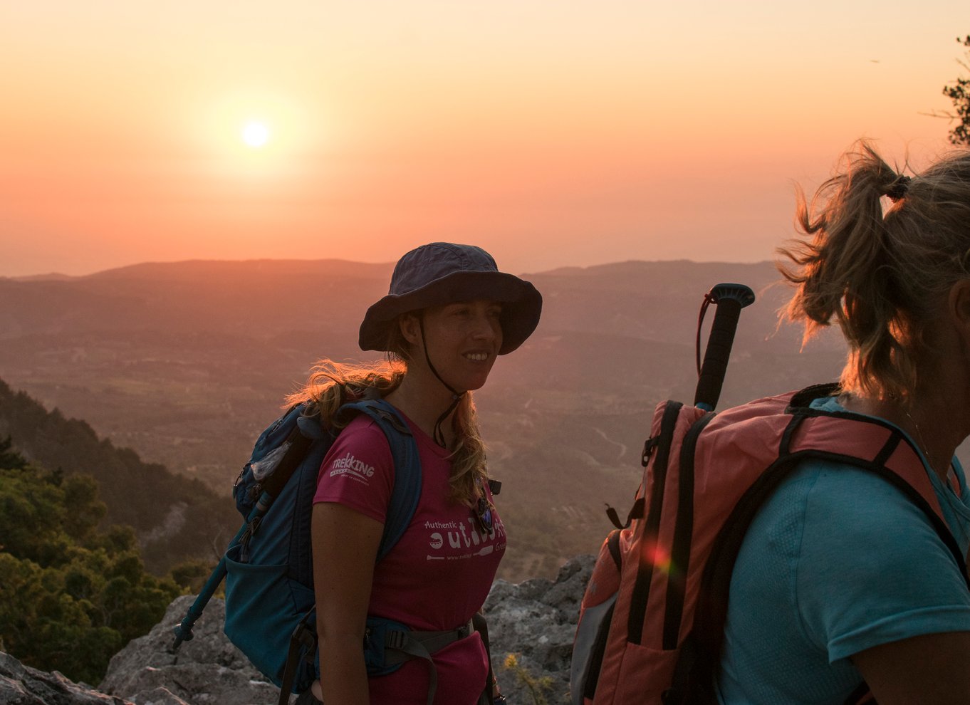 Rhodos: Profitis Ilias guidet vandretur ved solnedgang