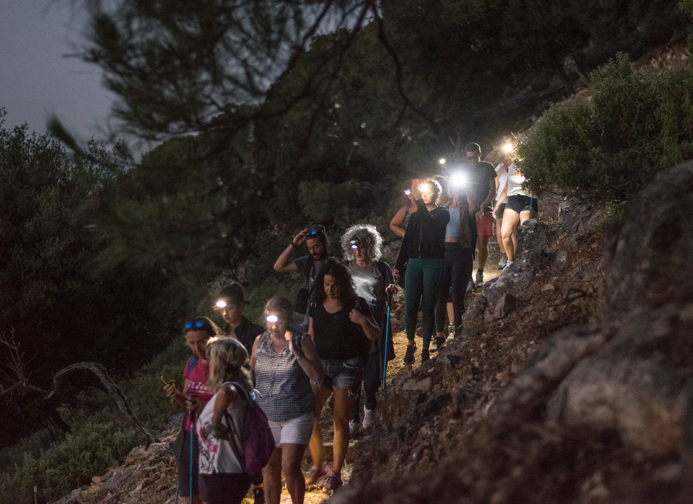Rhodos: Profitis Ilias guidet vandretur ved solnedgang