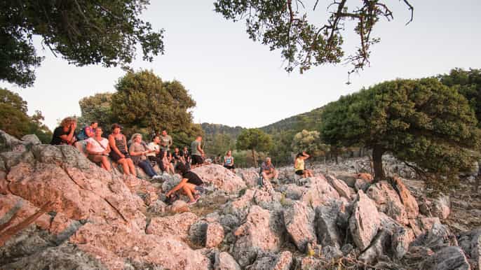 rhodes profitis ilias sunset hike