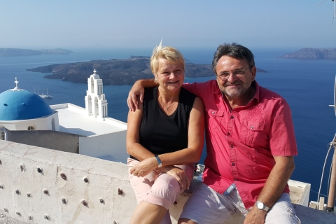Santorini: Prywatna wycieczka z przewodnikiem z degustacją wina