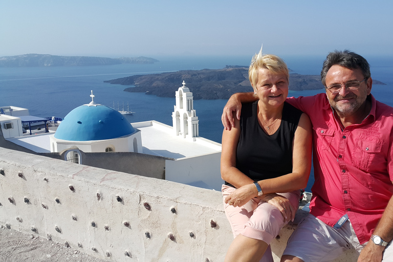 Santorini: Prywatna wycieczka z przewodnikiem z degustacją wina