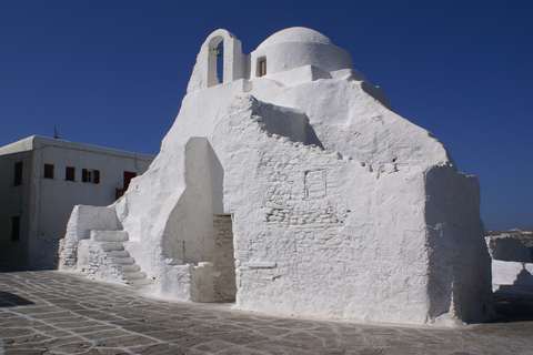 Mykonos: Stadsrondleiding van een halve dag en bustour over het eilandStads- en eilandtour 2024