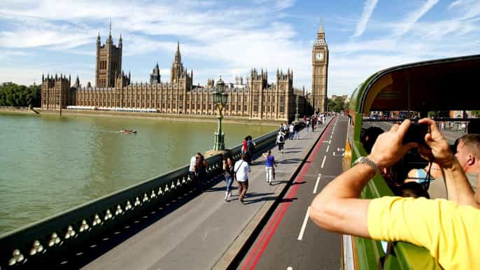 londres de Ônibus e barco e entrada para o palácio de buckingham
