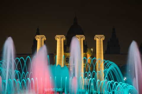 Barcelona Cable Car Sky Views, Magic Fountain & Castle Visit