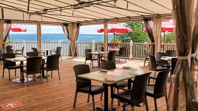 quebec city montmorency falls outdoor dining experience