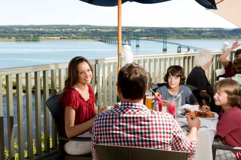 quebec city montmorency falls outdoor dining experience