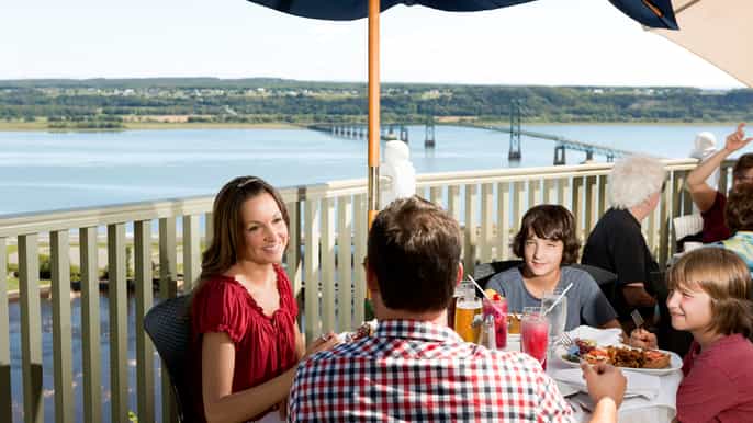 quebec city montmorency falls outdoor dining experience