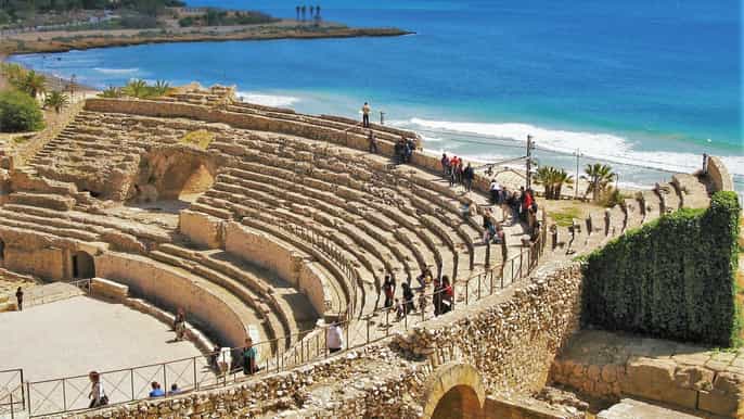 from barcelona private halfday tarragona tour with pickup
