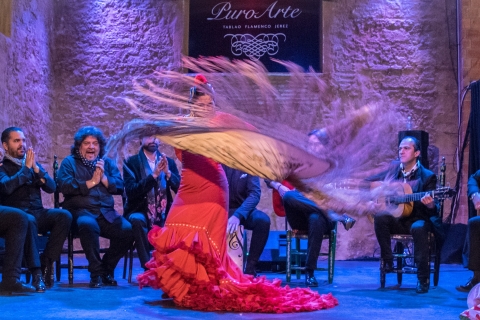 Jerez: Live-Flamenco-Show mit optionalem AbendessenShow mit Tapas Abendessen