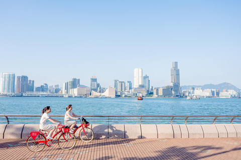 Victoria Harbour Shoreline Bike + Street Food Half-day Tour
