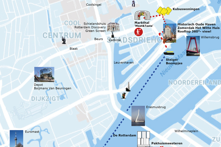 Rotterdam: De Rotterdam, Cube Houses, Watertaxi and Markthal Shared Tour