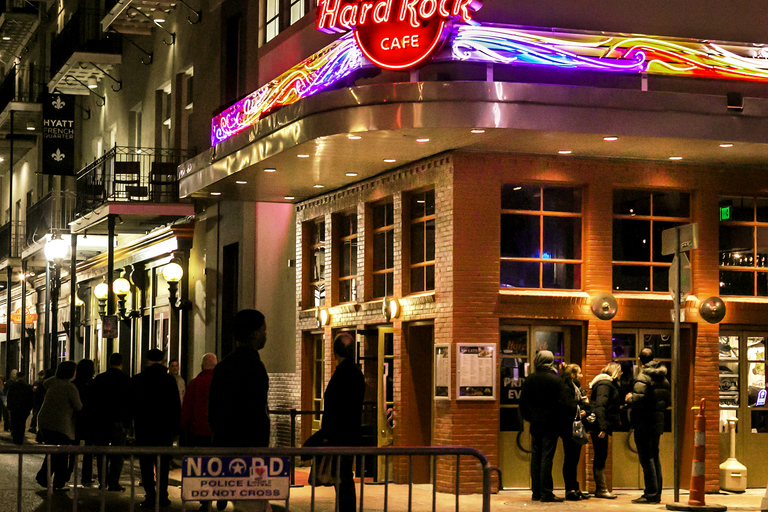 Meal at the Hard Rock Cafe New Orleans Electric Rock Menu