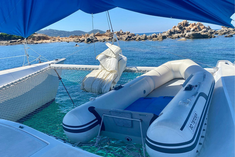 Sunset catamaran cruise tour / view of the Sanguinaires Islands / Ajaccio