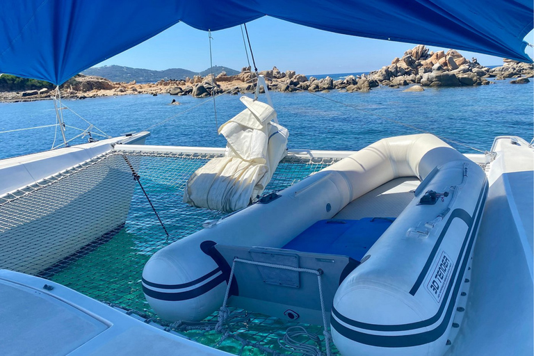 Sunset catamaran cruise tour / view of the Sanguinaires Islands / Ajaccio