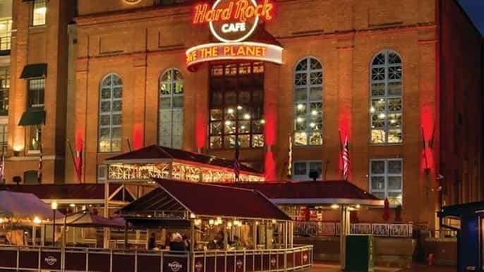 meal at the hard rock café baltimore