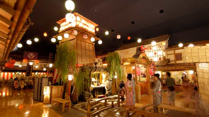 tokio entrada electrónica al parque de aguas termales oedo onsen monogatari