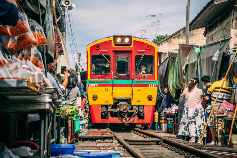 Bangkok: Ayutthaya, ferrovia e mercati galleggianti Tour di un giorno interoTour privato in inglese