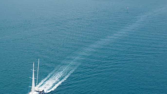 Málaga: catamarán de vela con natación y barbacoa