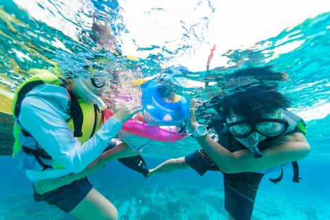 okinawa snorkel experience and banana boat at nabee beach