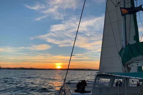 Malaga: Sunset Sailing Catamaran Trip with Glass of Cava