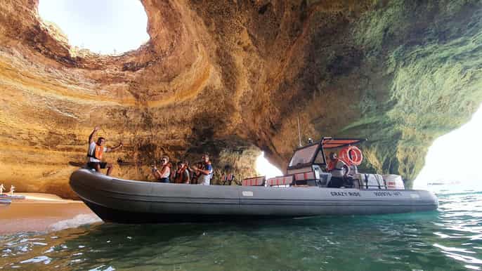 from lagos 2hour boat trip to the benagil caves