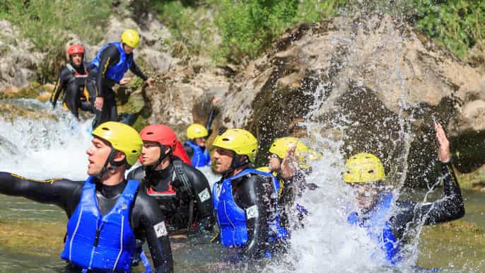 vanuit split canyoning op de cetinarivier